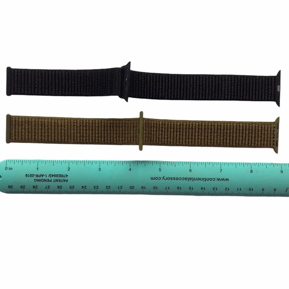 2 Nylon Sport Loop Bands Apple Watch 38/40/41mm Olive - Picture 4 of 7